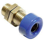 Schnepp 734381 Jack Socket 4mm Vertical Blue 1 pieces End-to-end Design