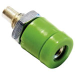 Schnepp BU2400-GN Mini Jack Socket 2mm Green Vertical with Nut