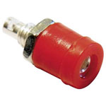 Schnepp BU 2400 Mini Jack Socket Vertical 2mm Red Includes Fastening Nut