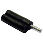 Schnepp F2020-BK Banana Plug Straight 2mm Pin Black 1 piece Integrated Socket