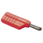 Schnepp N4041 L-RD Banana Plug 4mm Red Straight Accidental Contact Protect