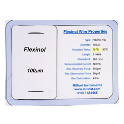 Milford Instruments Flexinol Wire 100um x 1m