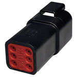 TE Connectivity DT04-6P-CE02 Connector: Housing, Contacts & Fuse Wedge