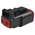 TE Connectivity DT06-2S DT Series Sleeves, 2-6 pin, 180°/90° variants