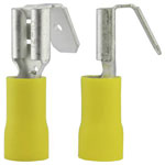Vogt 3933S Blade Receptacle 6.3mm 180° Partially Insulated Yellow