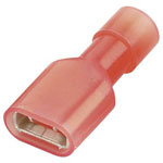Vogt 3963S Blade Receptacle 6.3mm 0.8mm 180° Insulated Red