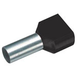 Vogt 470408D Twin Ferrule 1.5mm² Black 100 pieces Partially Insulated
