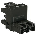 WAGO 770-636 Mains H Distributor Plug-Socket 2+PE Black 1 piece.
