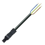WAGO 891-8993/205-101 Mains Cable 2+PE Pins Black Open Cable Ends