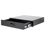 Adam Hall 87402CL 19" rack drawer 2 U steel black 19" Racks