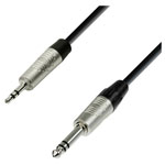 Adam Hall K4BVW0150 Jack Audio Cable black 1x3.5mm 1x6.3mm 1.50m
