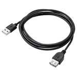 Akyga AK-USB-07 USB cable USB-A plug to socket 1.80 m Black