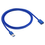 Akyga AK-USB-10 USB cable USB-A plug to socket Black 1.80 m