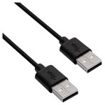 Akyga AK-USB-11 USB cable USB-A plug to USB-A plug Black 1.80 m