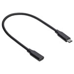Akyga AK-USB-32 USB-C cable USB-C plug to socket Black 0.30 m