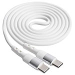 Akyga AK-USB-40 USB cable USB-C plug to plug White 1m