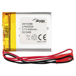 Akyga AKY0386 LP403035 Battery Pack Rechargeable LiPo 3.7V 400mAh