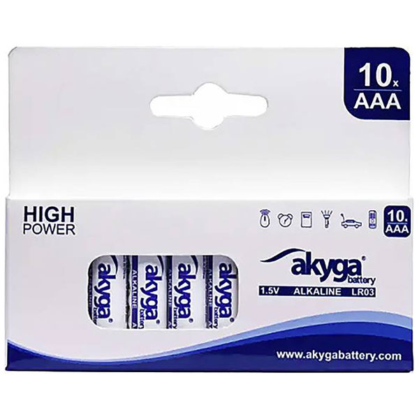 Akyga AKY1970 AAA battery Alkali-manganese 1300mAh 1.5V Non-Rechar...