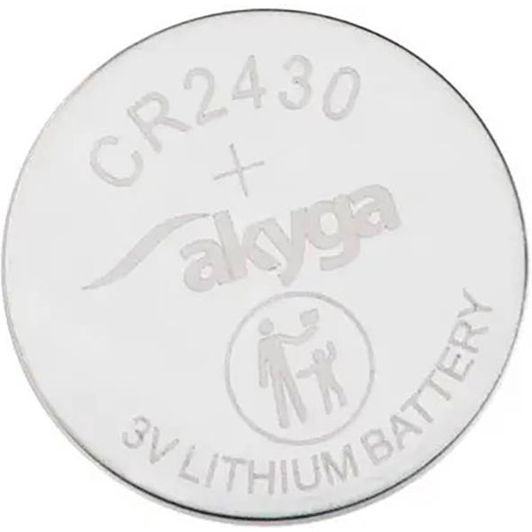 Akyga Aky2499 Button Cell Cr2430 3V 280Mah Li-Mno2 Non-Rechargeable