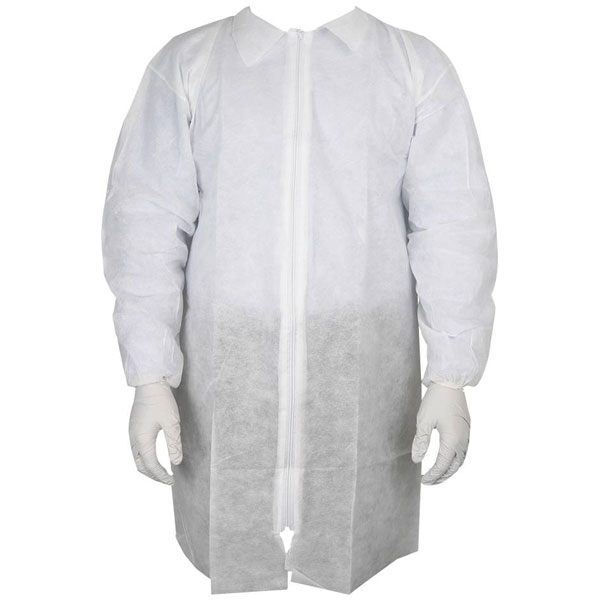 Antistat 603-5002 Lab Coats Disposable White Size L Protective Clo...