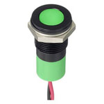 APEM Q14F3CXXG12E LED indicator light Green Flush 5mcd Industrial Use