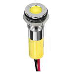 APEM Q8F1CXXY24E LED indicator light Yellow Flush 6 mcd Industrial Panel