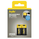 Aqiila AQ86CR123A381C2 Akku Non-standard battery Rechargeable 2 pcs
