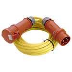 AS Schwabe 60723 Cable Extension 20m H07RN-F Rubber Black 230V 16A IP44