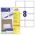 Avery-Zweckform 3427 Labels Paper White 105x74mm 800 pcs Permanent adhesive
