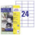 Avery-Zweckform 3474-10 All-purpose labels 70x37mm 240 pcs White Permanent