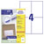 Avery-Zweckform 3483-200 All-purpose labels 105x148mm White 880pcs Permanent
