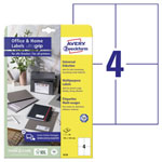 Avery-Zweckform 6124 All-purpose labels 105x148mm White Paper Permanent 40pcs