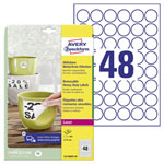 Avery-Zweckform L4716REV-20 Label film Ø 30 mm White Removable Laser 960 pcs