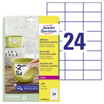 Avery-Zweckform L4718REV-20 Label film 70x37mm Polyester White 480pcs Removable