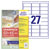 Avery-Zweckform L4737REV-65 Labels White Paper 63.5x29.6mm 65 Sheet Removable