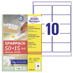 Avery-Zweckform L4744REV-65 Labels 96x50.8mm White Paper 65 Sheet Removable