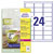 Avery-Zweckform L4773REV-20 Labels White Polyester Removable 480 pcs 63.5x33.9
