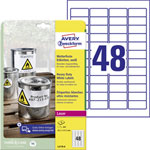 Avery-Zweckform L4778-8 Label film White Polyester 45.7 x 21.2 mm 384 pcs