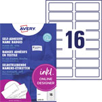 Avery-Zweckform L4783-20 Name stickers White Acetate silk Removable Laser 320
