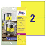 Avery-Zweckform L6130-20 Label Film Yellow Polyester 210x148mm Permanent 40pcs
