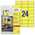 Avery-Zweckform L6131-20 Label Yellow Polyester Film 70x37mm 480 Pack Permanent