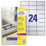 Avery-Zweckform L6133-20 Nameplates 70x37mm Polyester Silver 480pcs Permanent