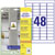 Avery-Zweckform L7873-20 Adhesive labels Paper White 960 pcs 45.7 x 21.2 mm