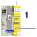 Avery-Zweckform L7877-20 Adhesive labels White 210x297mm 20pcs Permanent