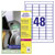 Avery-Zweckform L7911-40 Label film White 45.7x21.1mm PE film Permanent 1920 p