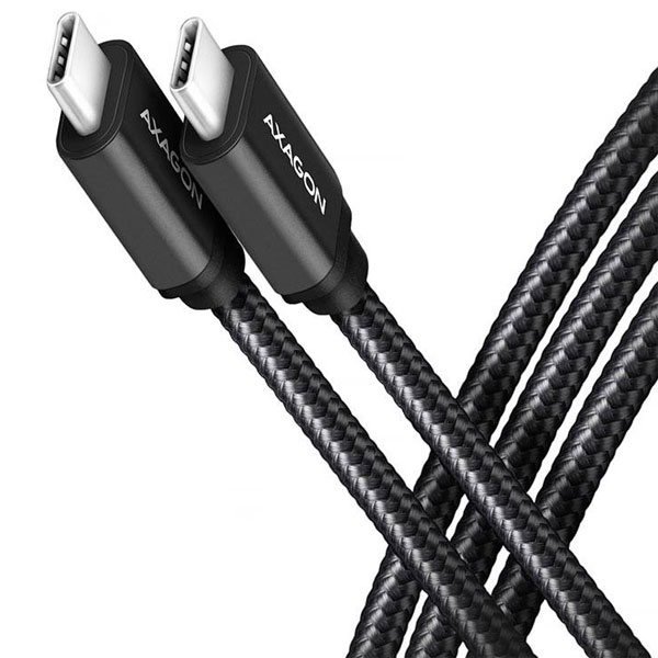 AXAGON BUCM2-CM10AB charging cable USB-C to USB-C 1 m black
