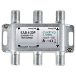 Axing BAB 4-20P Cable Tv Splitter 4-Way 5-1218 Mhz For Audio Video Adapters