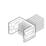 Amphenol 85838-178LF Metral Header Straight Shrouded Male 5x6 Pins