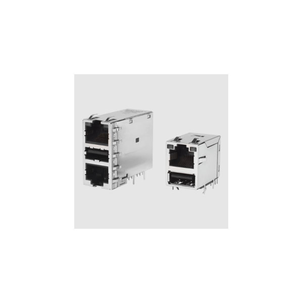 Belfuse 0821-1X1T-43-F MagJack 1x1+1USB A 1000BaseT Unshrouded Female