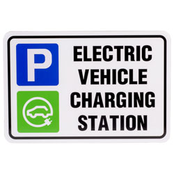 Kaspa A4 Size 11g Aluminium Sign Non-reflective EV charging station